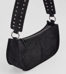 Major Stud Faux Suede Shoulder Bag