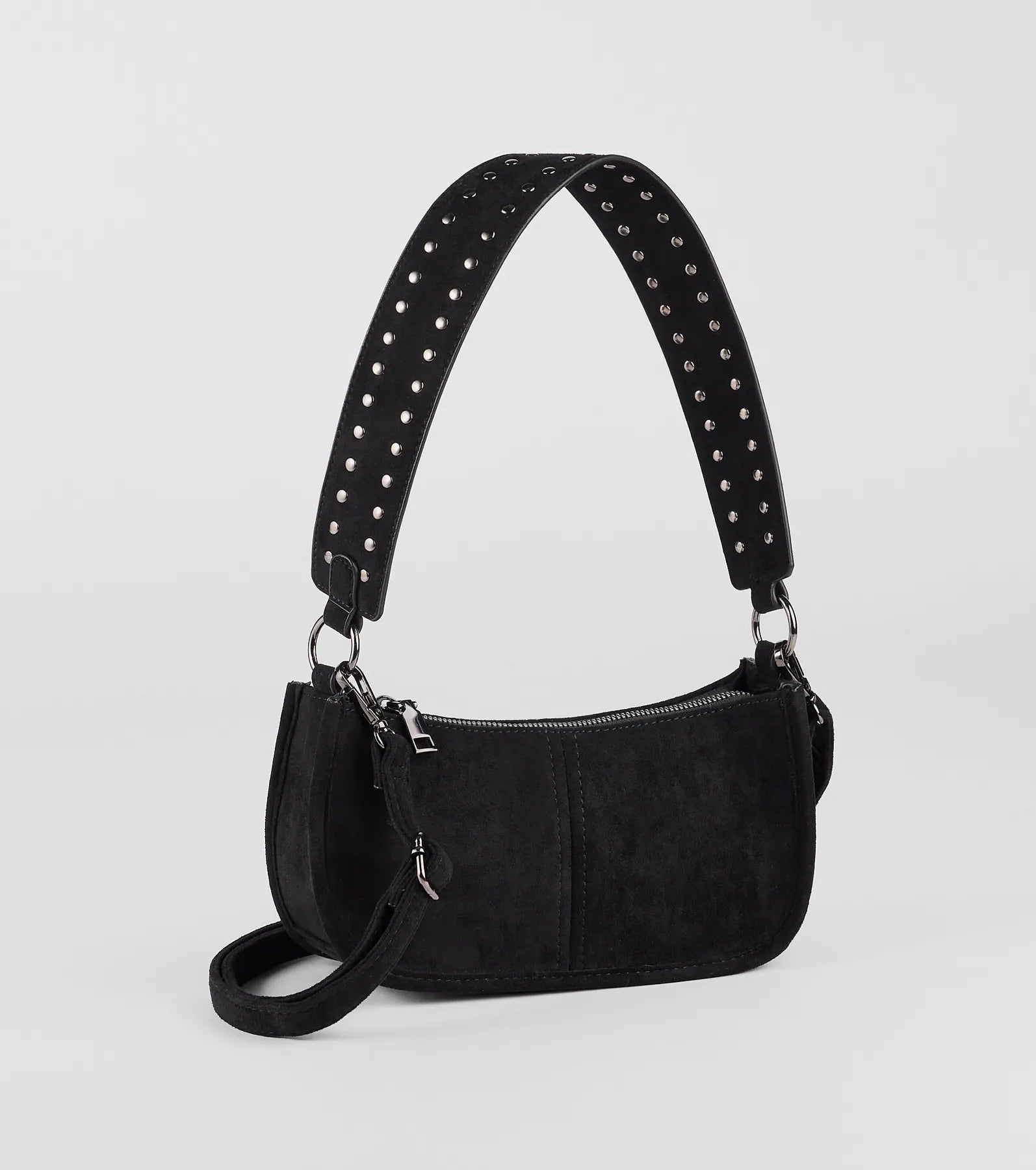 Major Stud Faux Suede Shoulder Bag