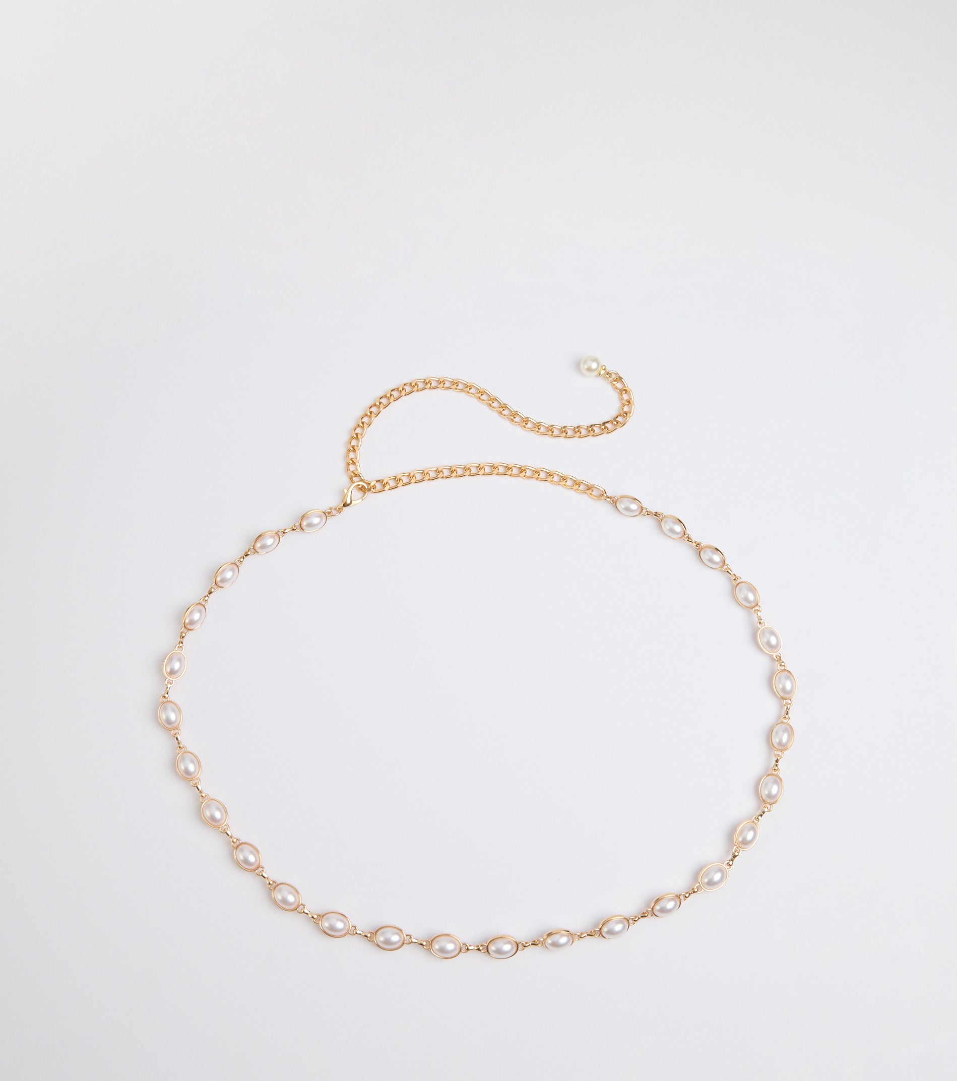 Oh-So-Chic Faux Pearl Chain Belt