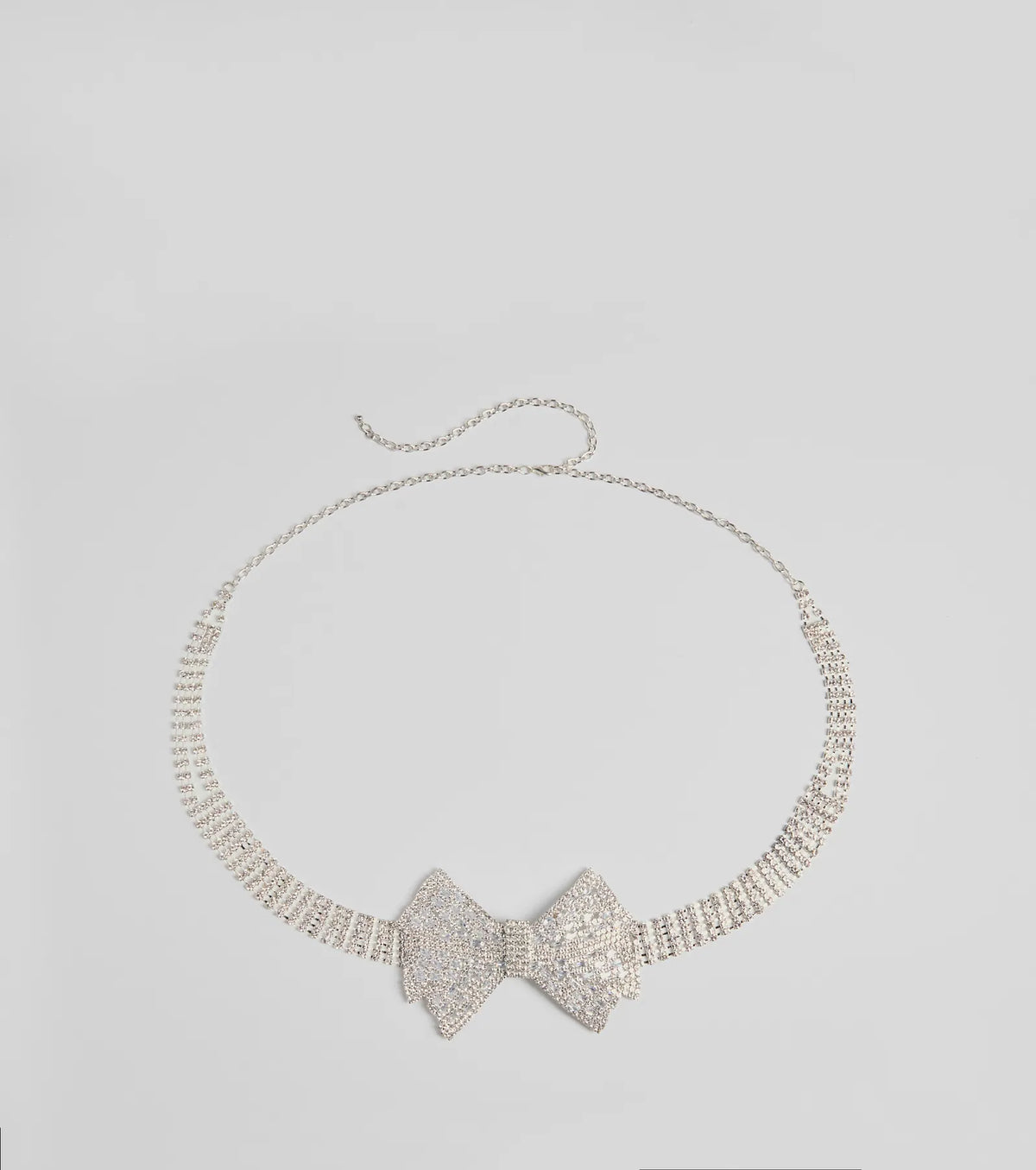 Sealed In Luxe Rhinestone Bow Belt