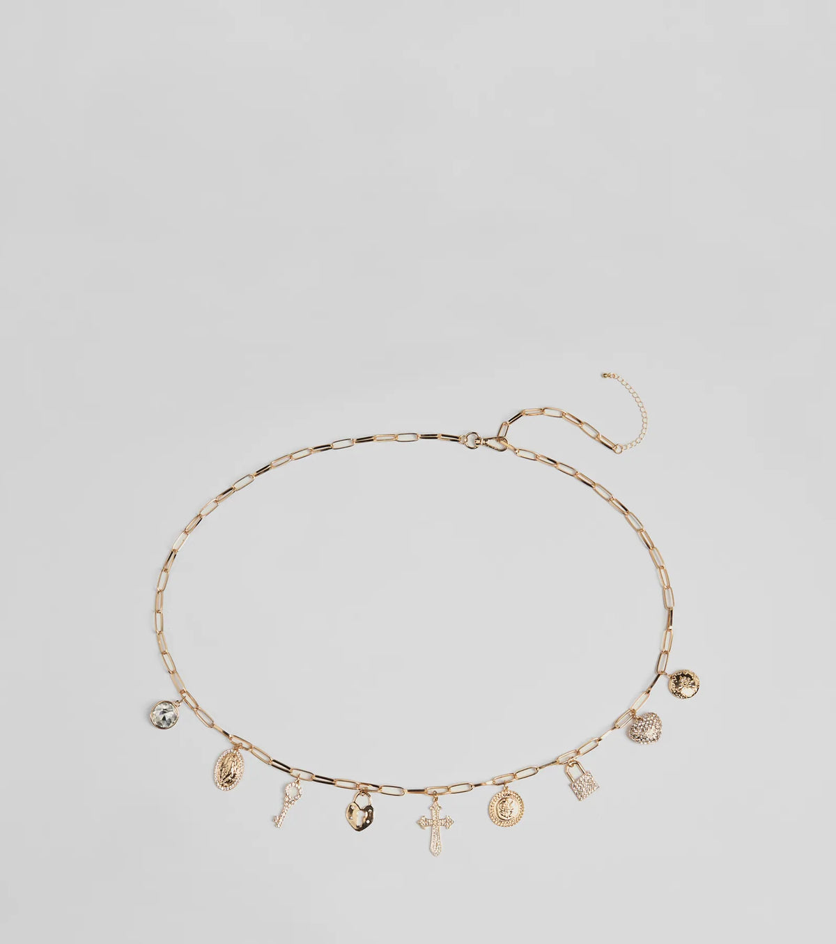 Boho Chic Multi Charm Chain Metal Belt