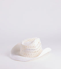 Beachy Chic Beaded Straw Cowboy Hat