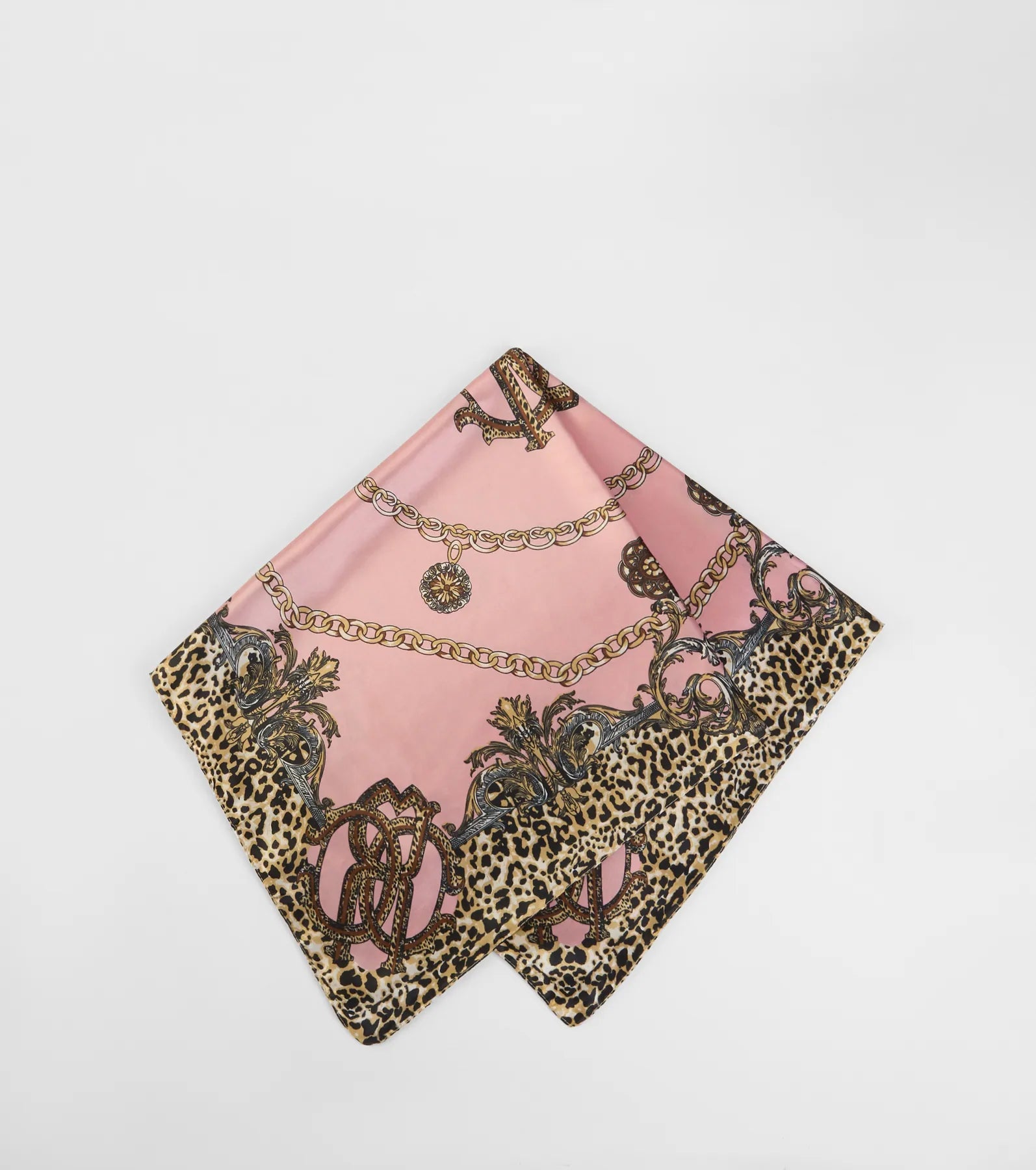 Sassy Babe Leopard Chain Satin Scarf