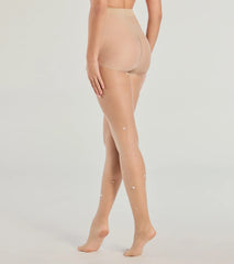 All In The Details Faux Pearl Sheer Tights