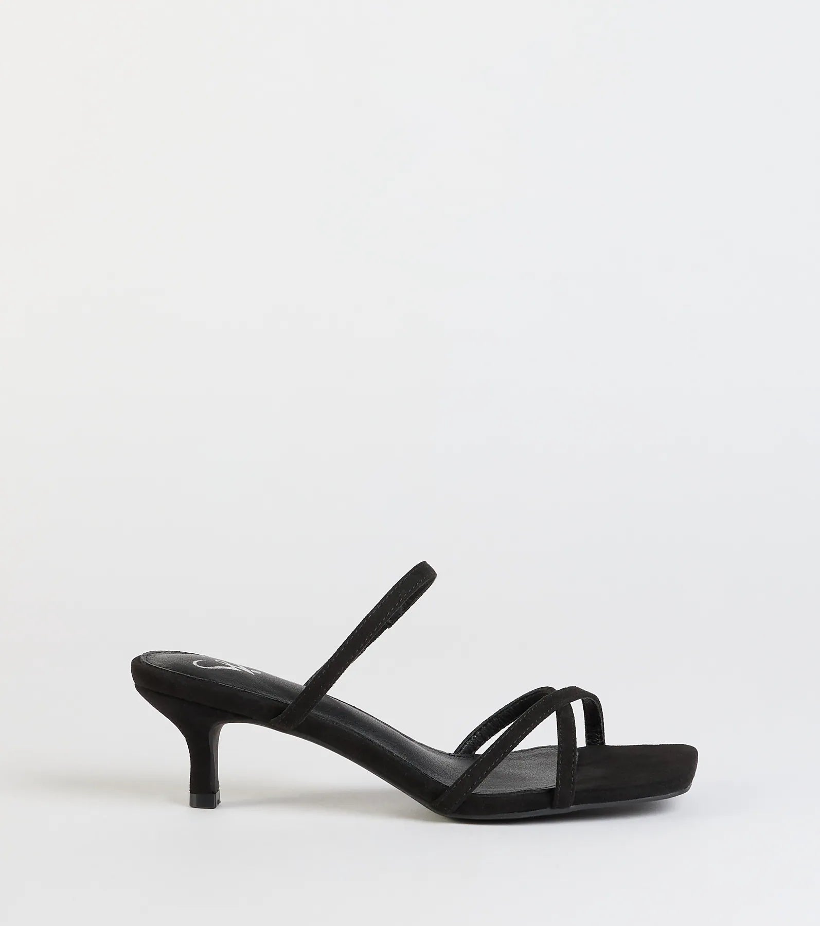 Chic Strappy Kitten Stiletto Heels