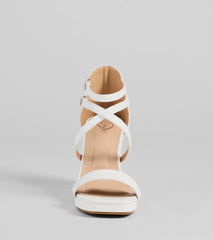 Stylish Steps Strappy Platform Heels