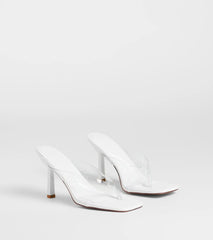 Sleek And Stunning Thong Stiletto Mules