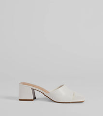 Chic Upgrade Basic Block Heel Mules