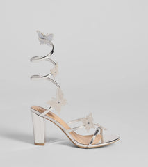 Flutter And Shine Spiral Block Heels