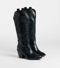Back In The West Studded Cowboy Boots