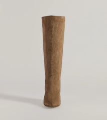 Chic Strut Under-The-Knee Kitten Heel Boots