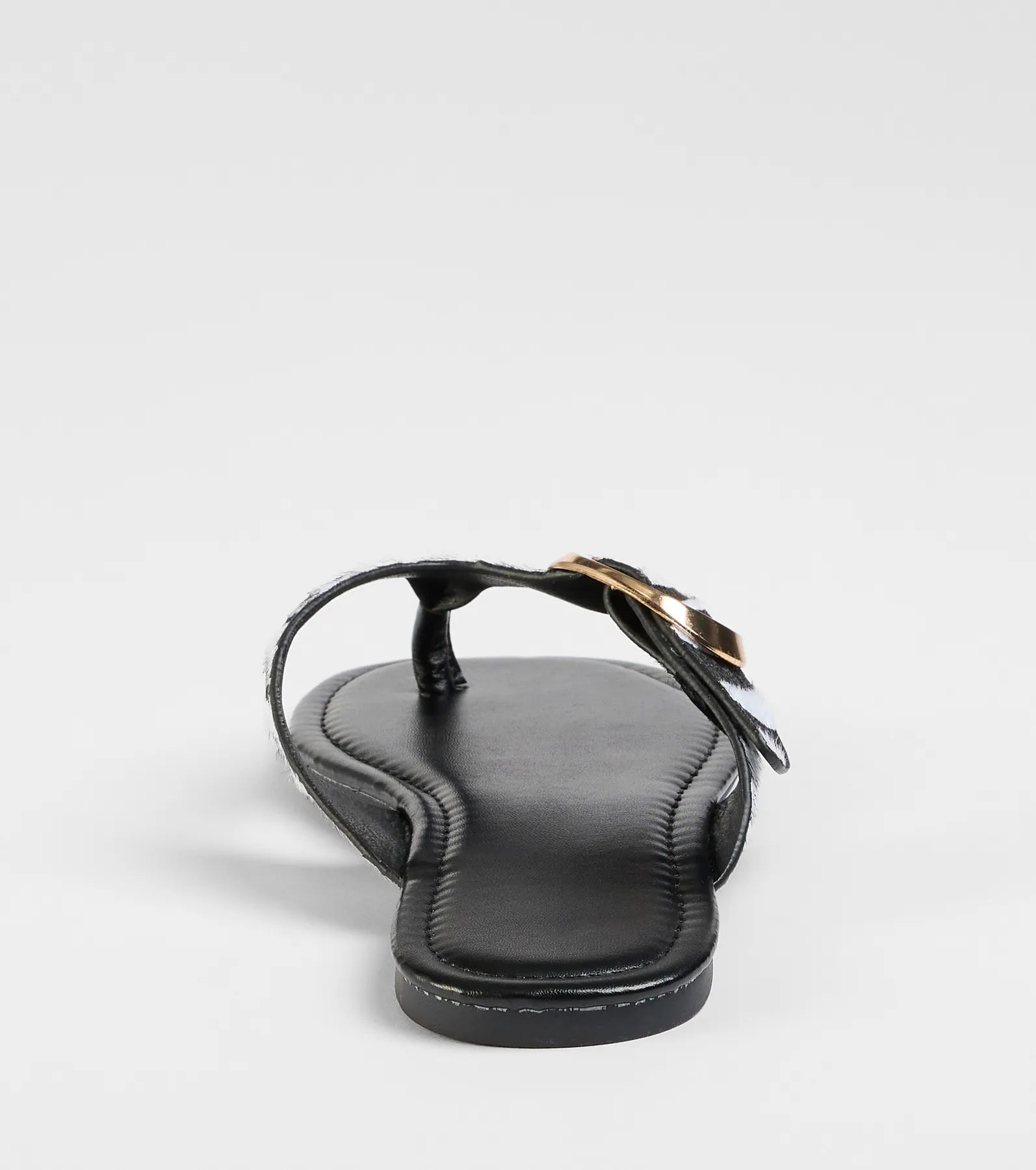 Statement Gleam Buckle Thong Sandals