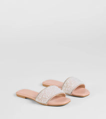 Ever So Chic Rhinestone Pearl Sandals