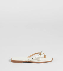 Stylishly Glam Strappy Rhinestone Pearl Sandals