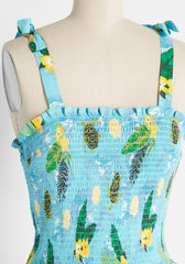 ModCloth x Collectif Sea Turtle Soiree Smocked Tank Top (Final Sale)
