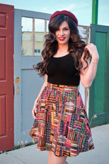 Retro Boat Neck Top in Black