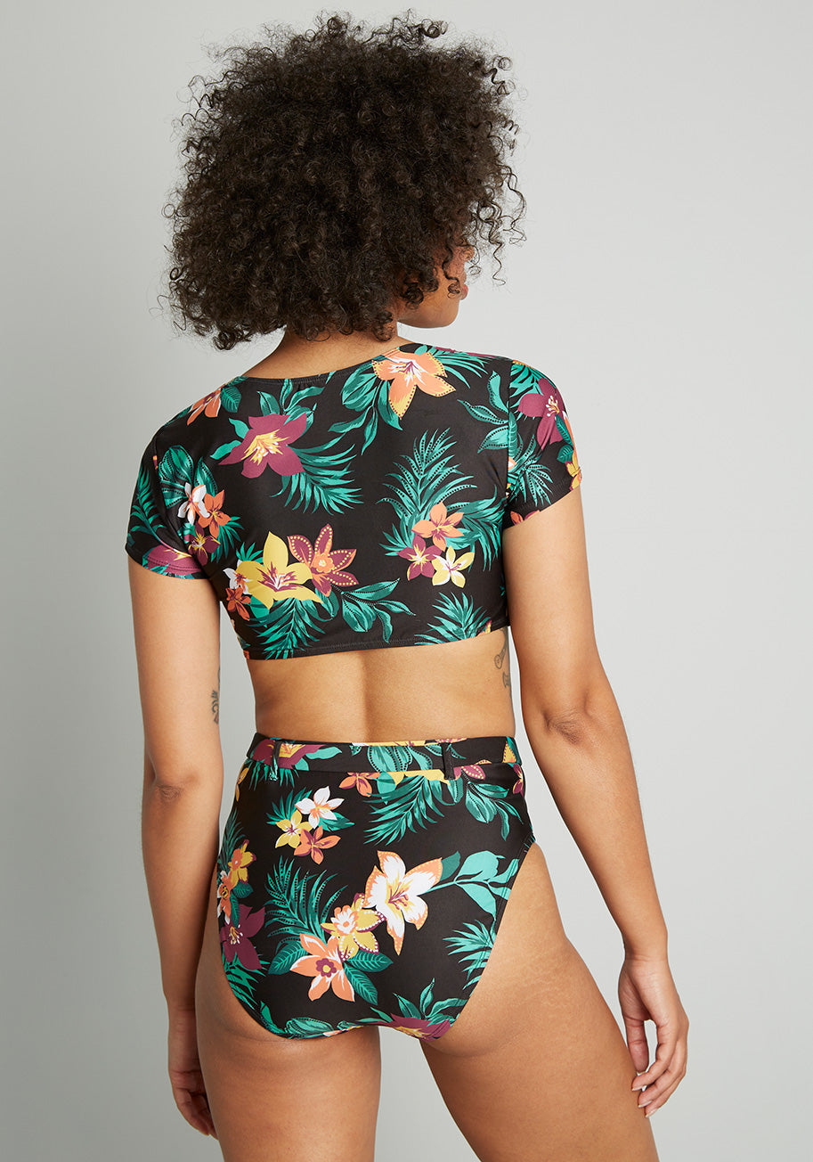 Boardwalk Bliss High-Waisted Bikini Bottom (Final Sale)