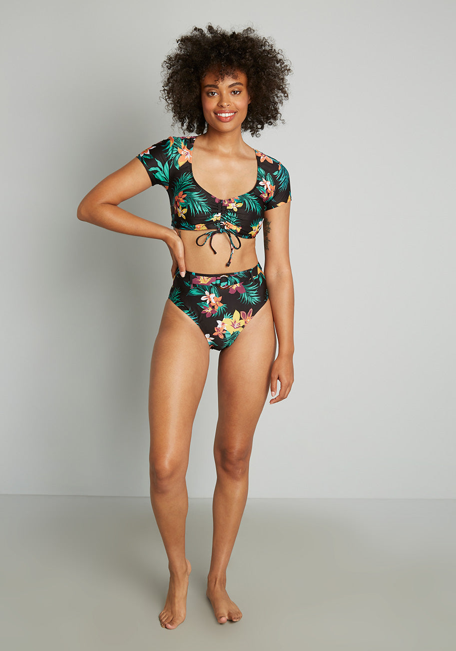 Boardwalk Bliss High-Waisted Bikini Bottom (Final Sale)
