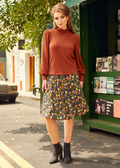 Retro Rendezvous Balloon Sleeve Turtleneck