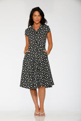 Cat Paw Swing Dress in Black