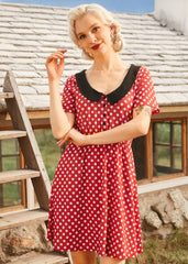 Dottie Delight Collared Dress (Final Sale)