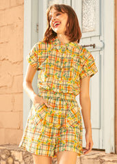 Buttoned Up & Out Romper