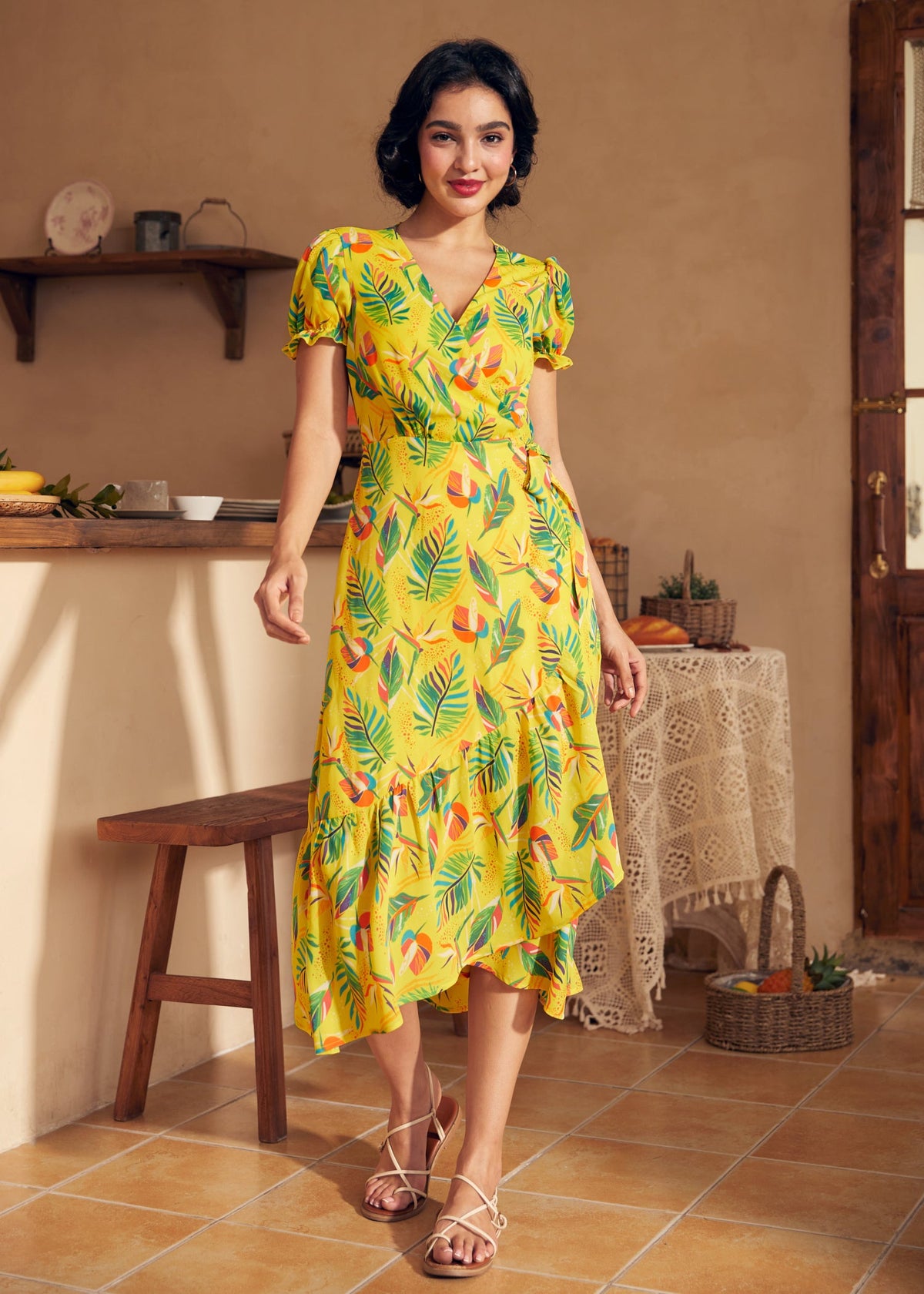 Air of Elegance Wrap Dress