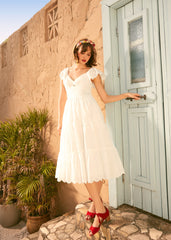 Sweetheart Soirée Twist-Front Midi Dress