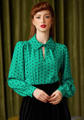 Spot On Keyhole Blouse