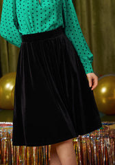 Excellence Attained Velvet Midi Skirt