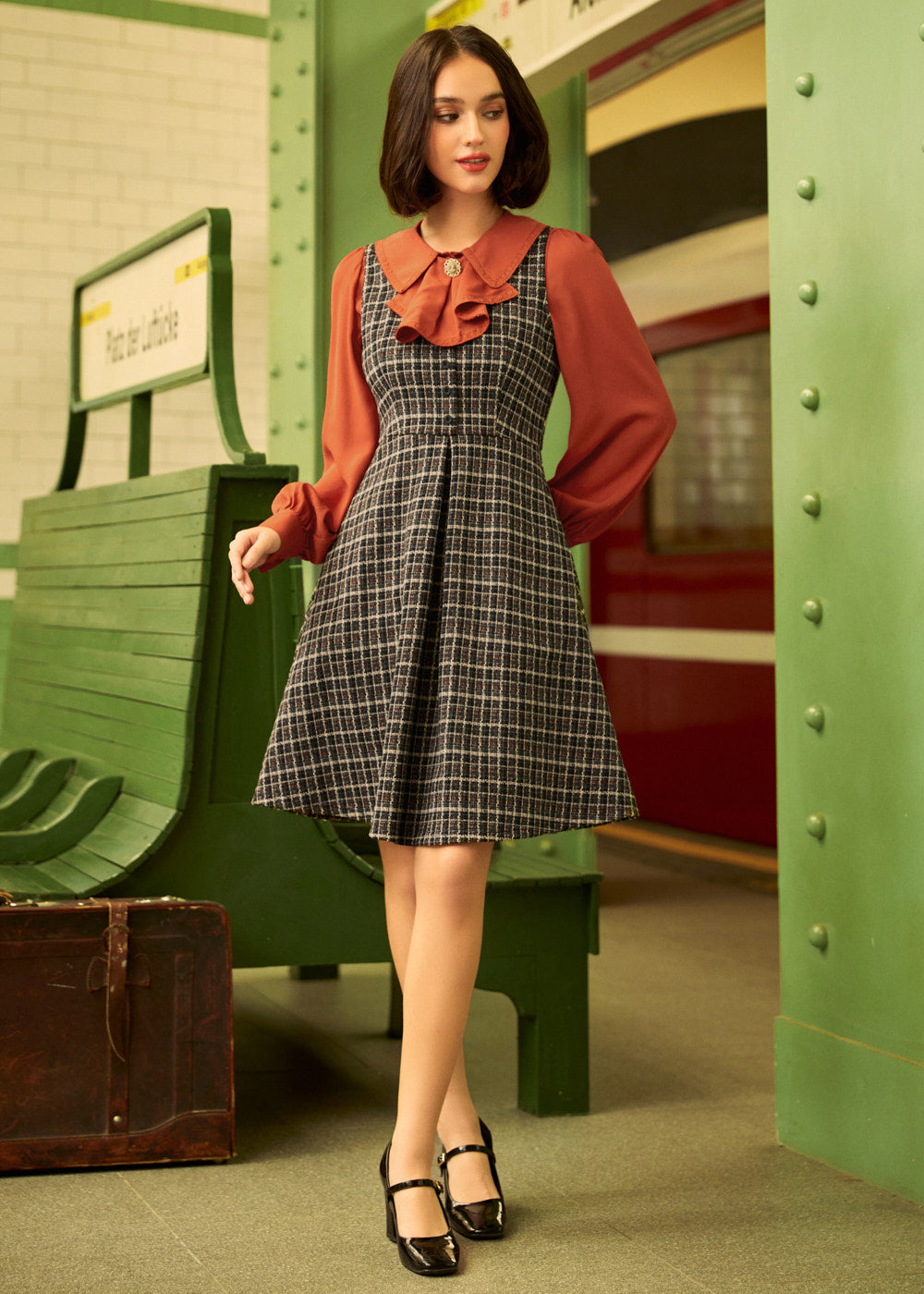 Classically Charming Sleeveless Fit & Flare Dress