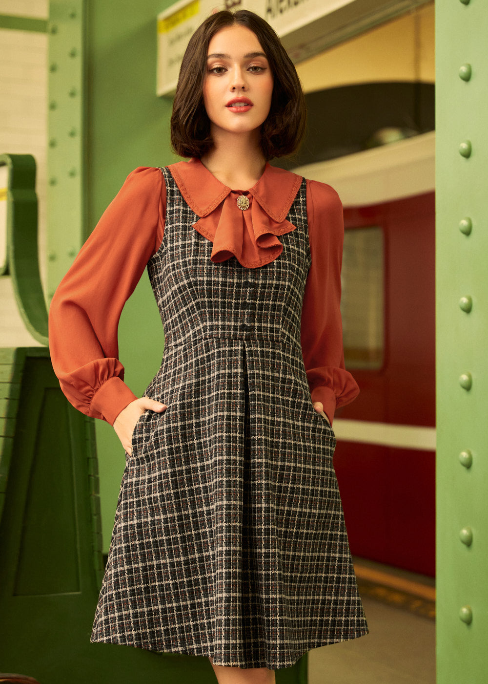 Classically Charming Sleeveless Fit & Flare Dress