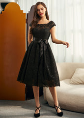 Starry Soirée Lace Dress