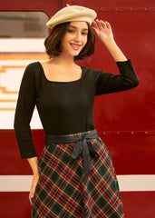 The Metro Muse Square-Neck Top