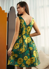 Gilded Garden Fit & Flare Dress