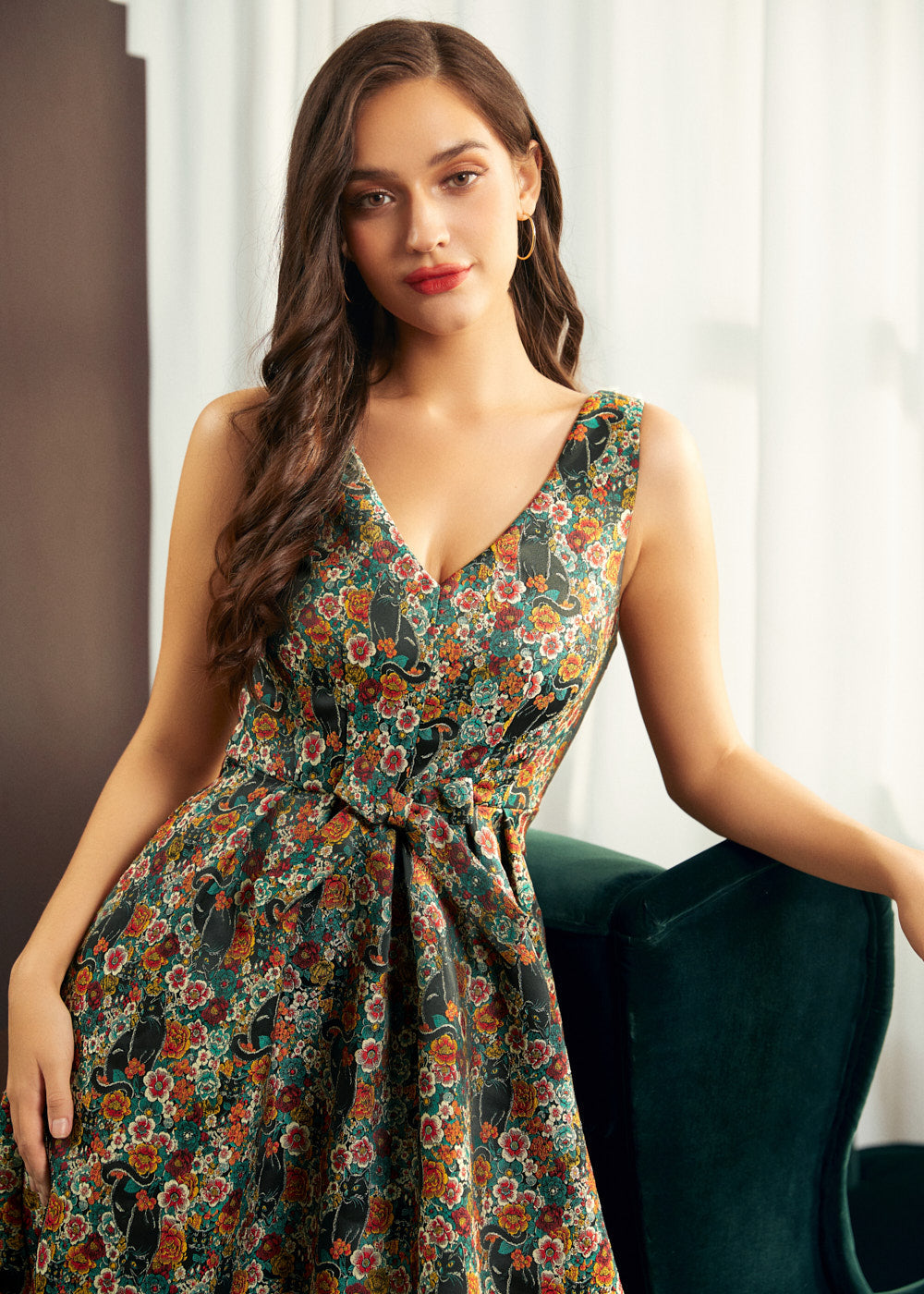 The Purrfectly Poised Fit & Flare Dress