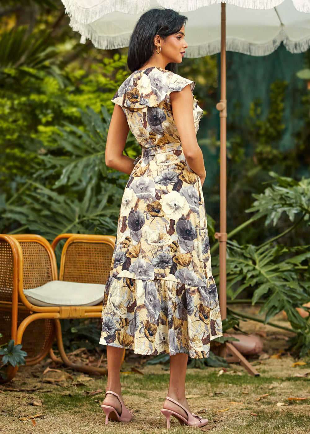Wrap Star Ruffle Dress