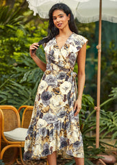 Wrap Star Ruffle Dress