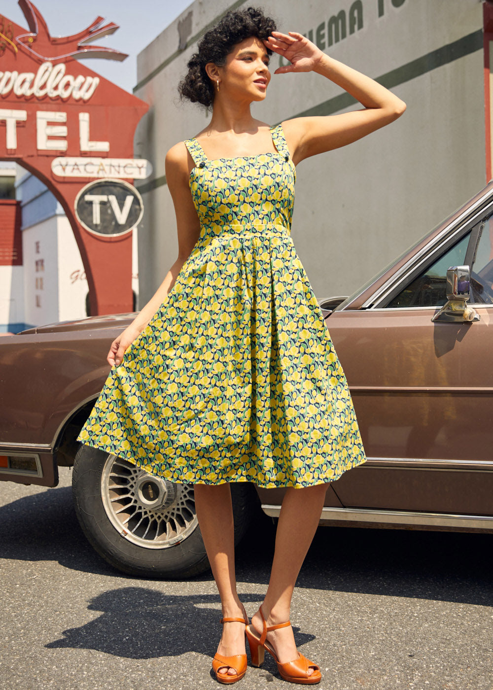 Petal to the Metal Fit & Flare Dress