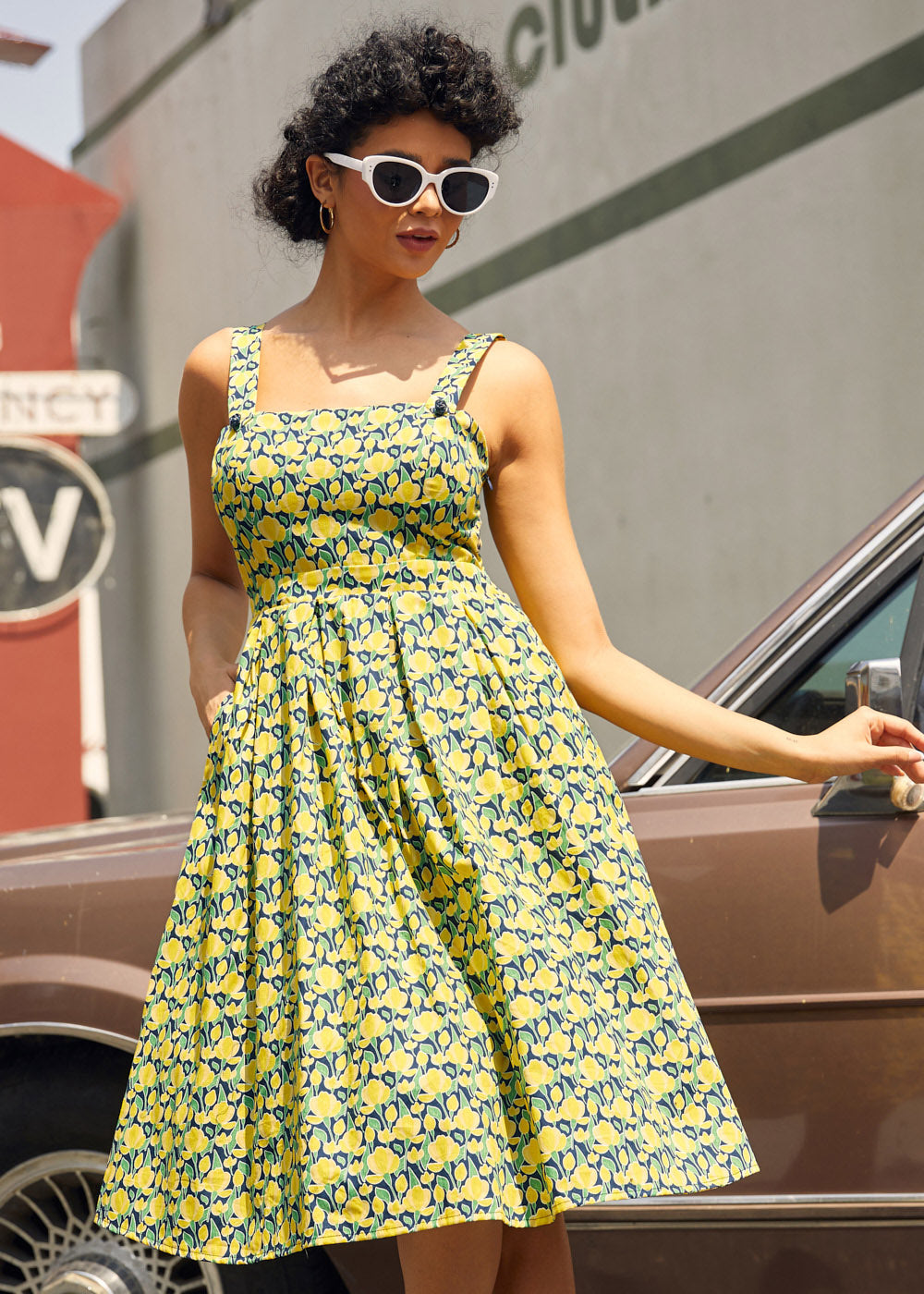 Petal to the Metal Fit & Flare Dress