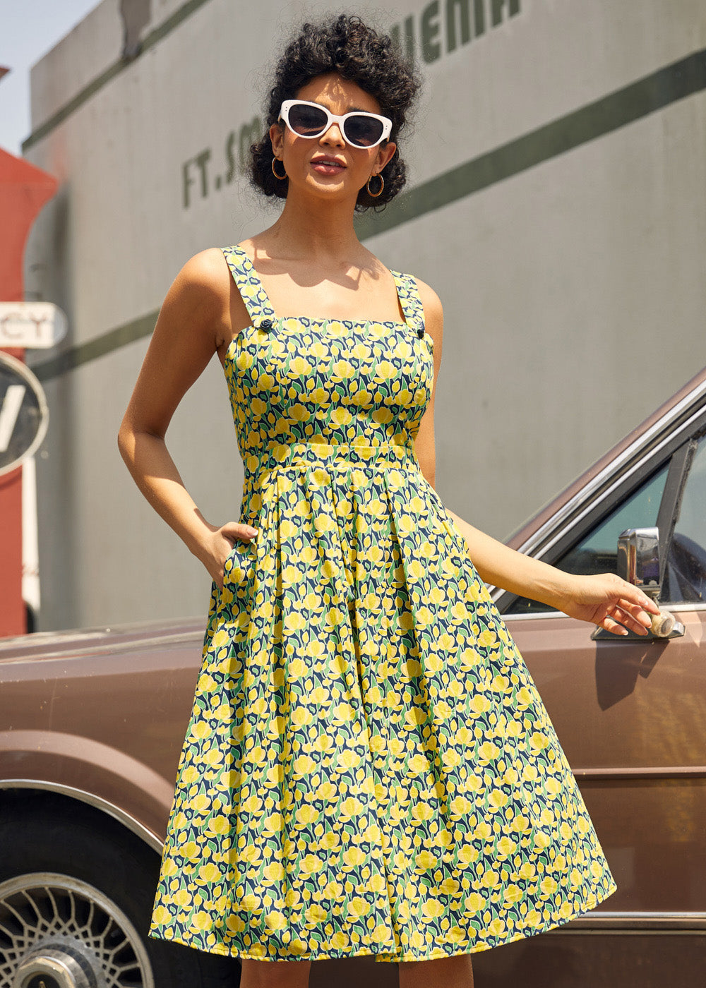 Petal to the Metal Fit & Flare Dress