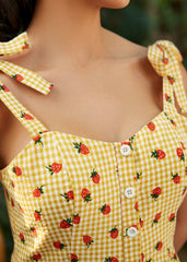 Stay a While Tie-Strap Fit & Flare Dress