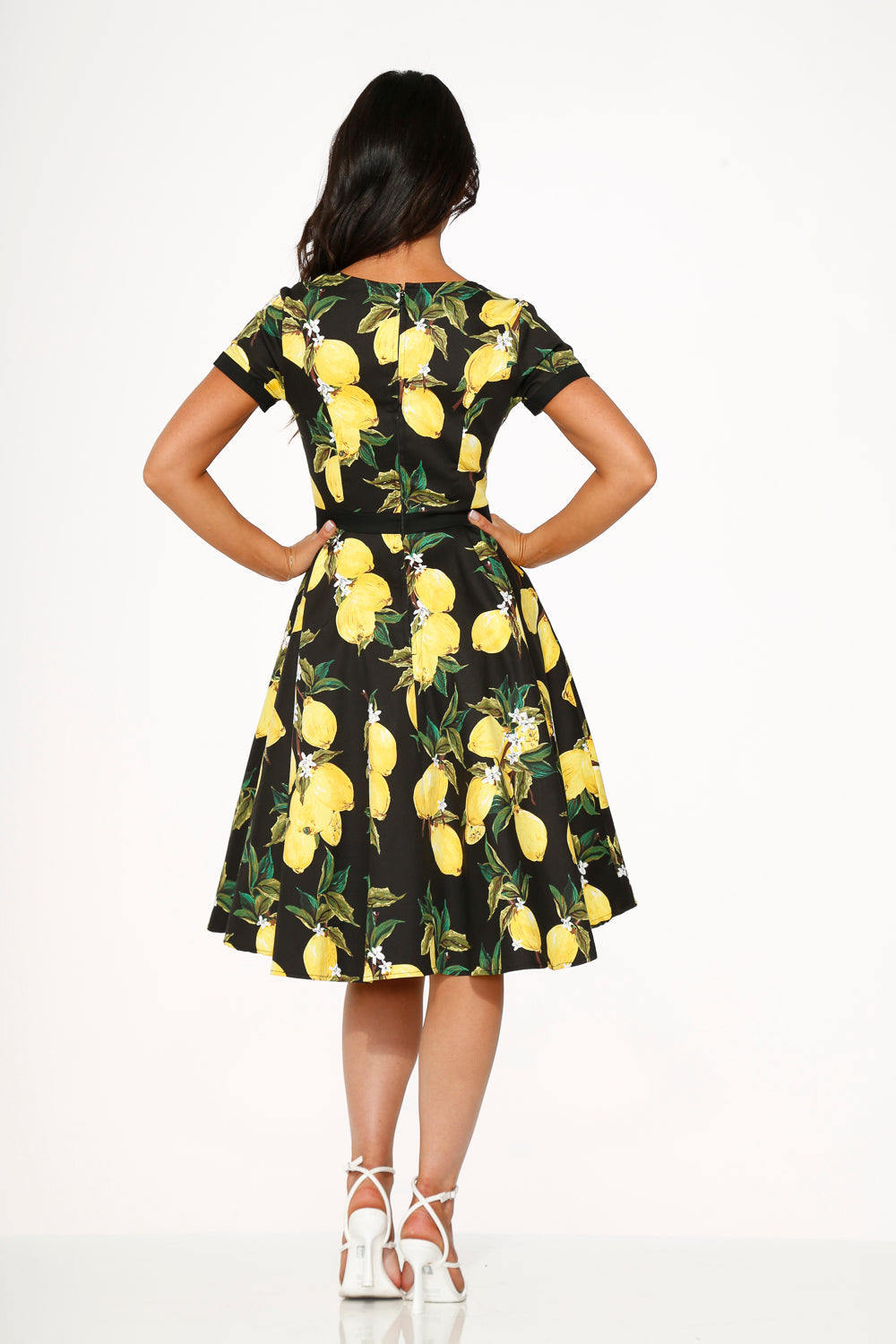 Black Lemon Swing Dress
