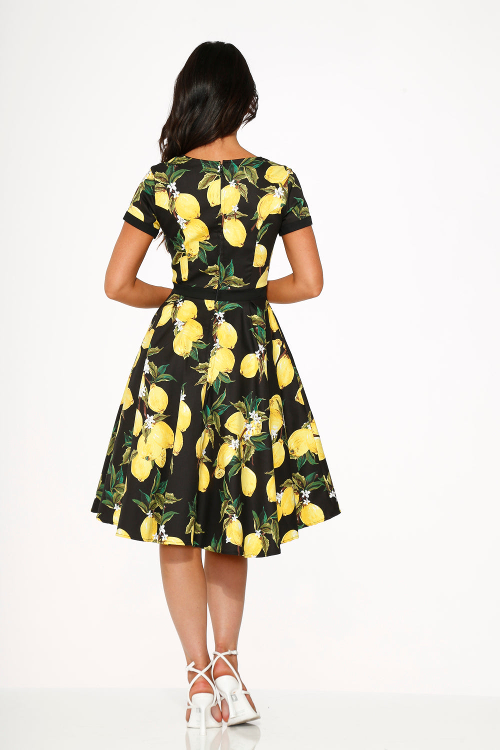 Black Lemon Swing Dress