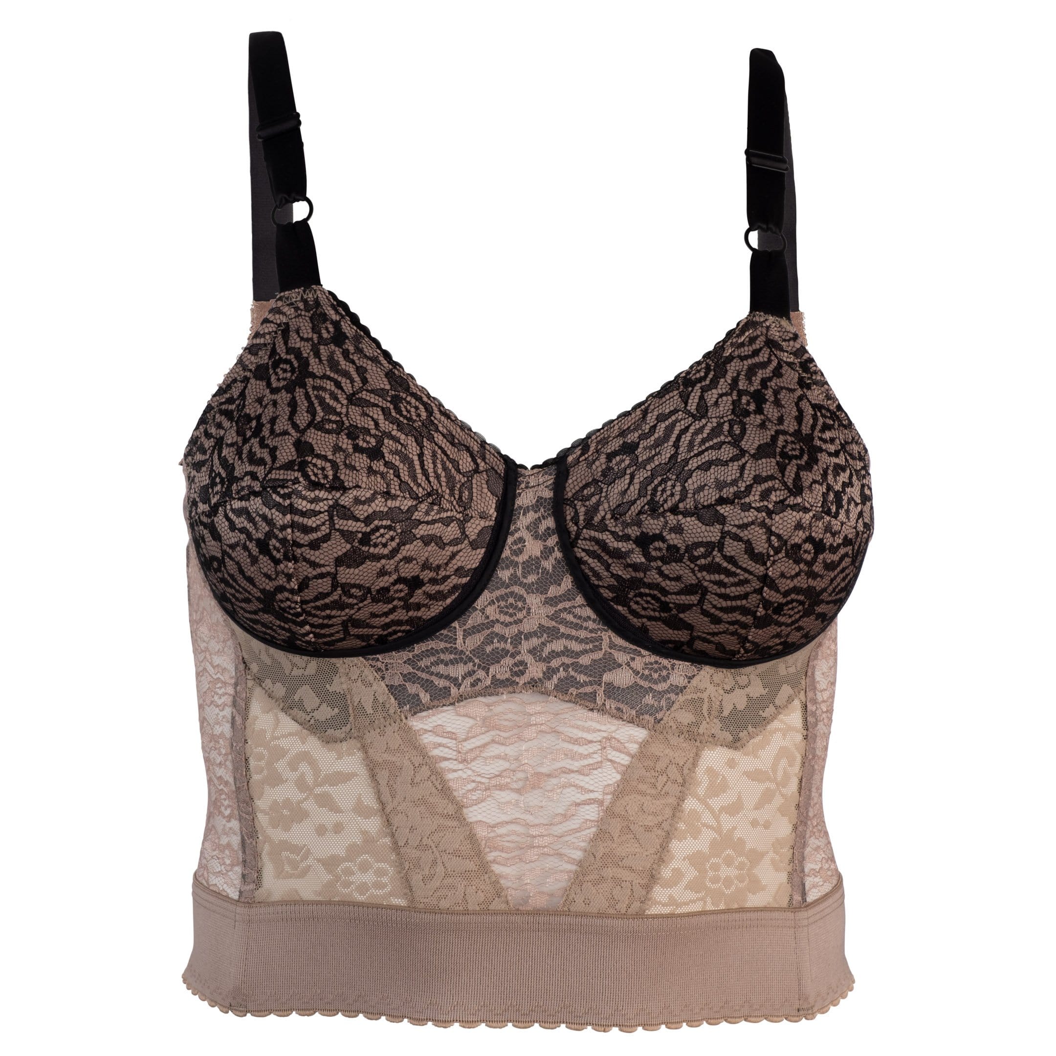 Longline Wireless Expandable Cup Bra | Mocha Black | Style 2202