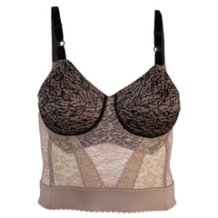 Longline Wireless Expandable Cup Bra | Mocha Black | Style 2202