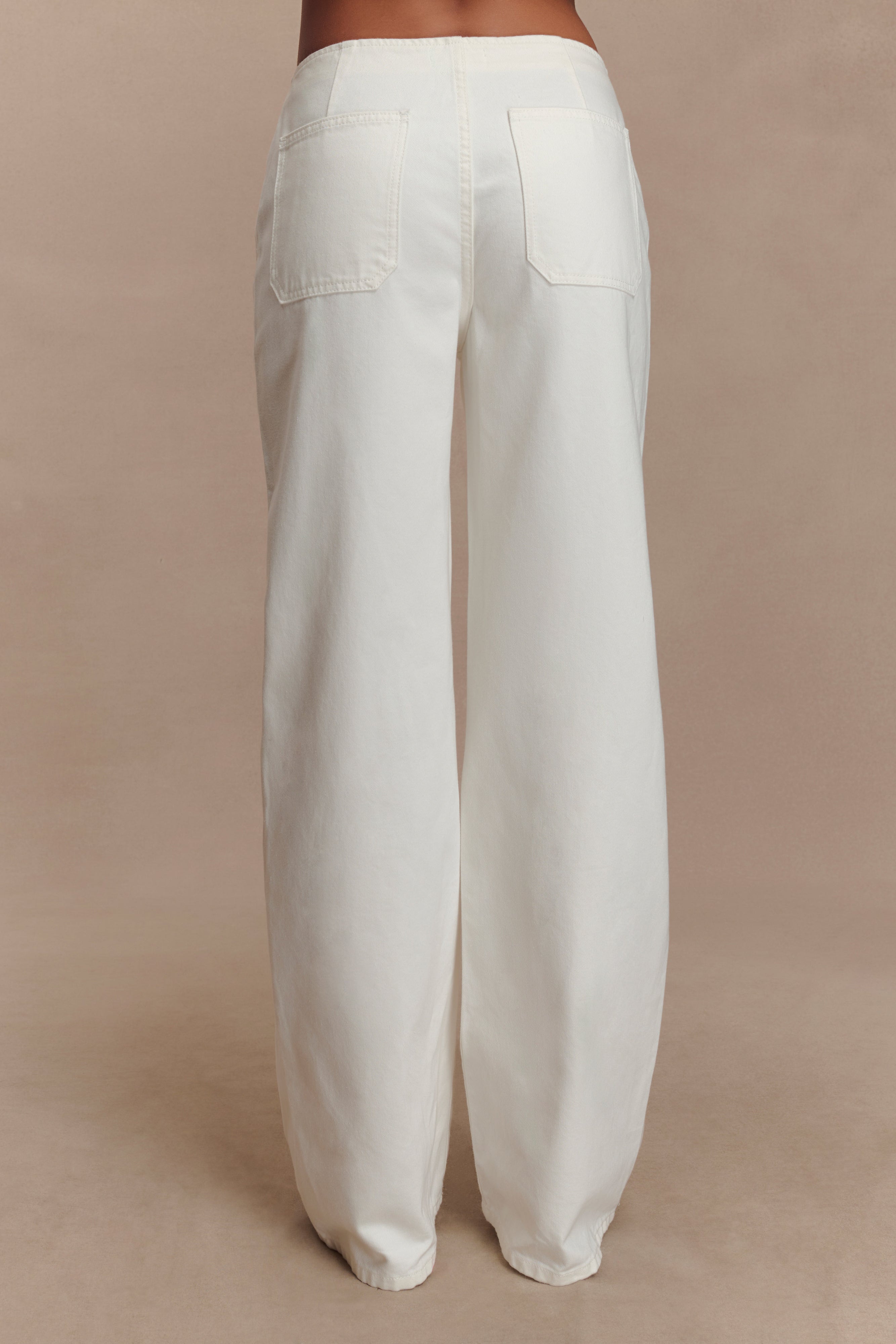 Caitlin Mid Rise Denim Jeans - White