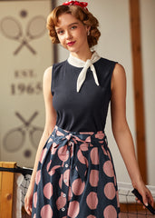 Rydell High Revisited Sleeveless Tie-Neck Top