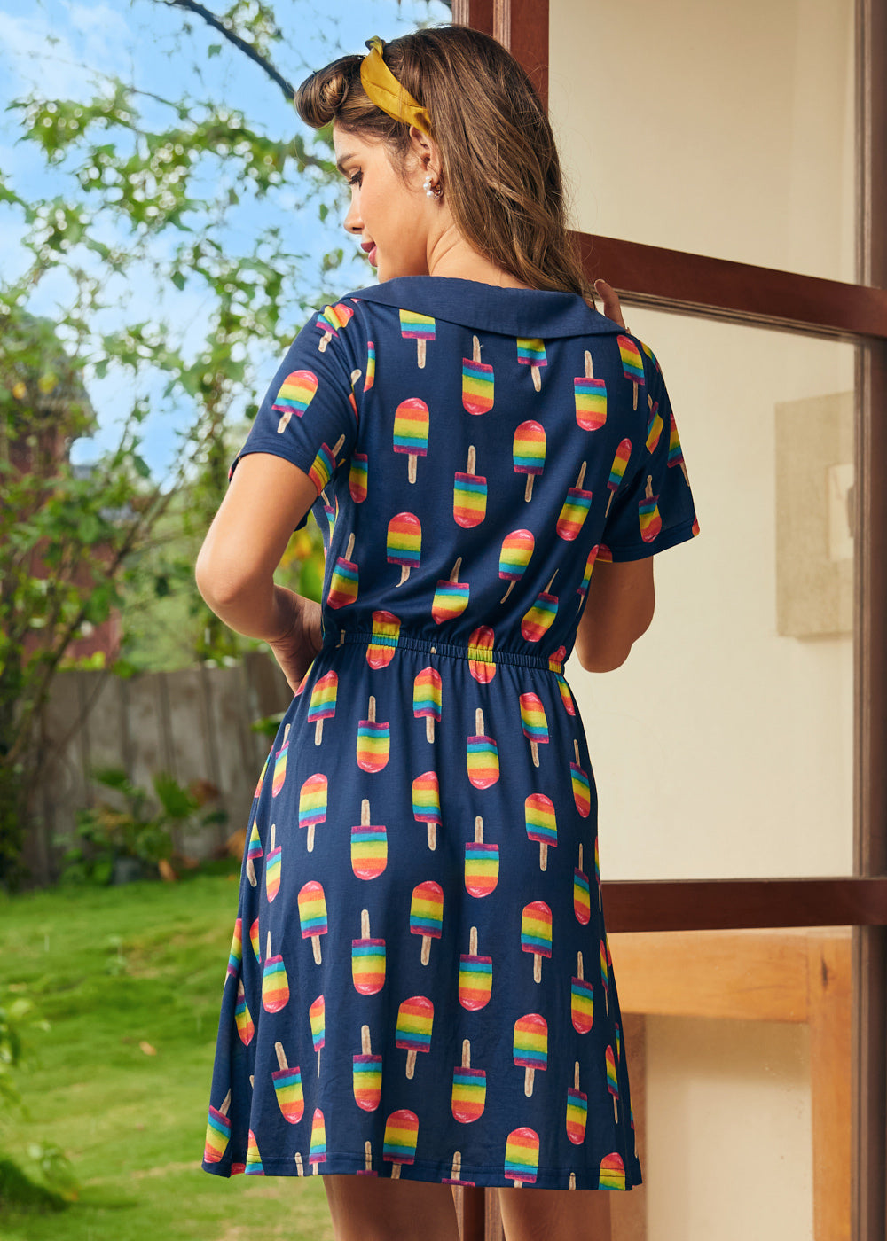Dottie Delight Collared Dress
