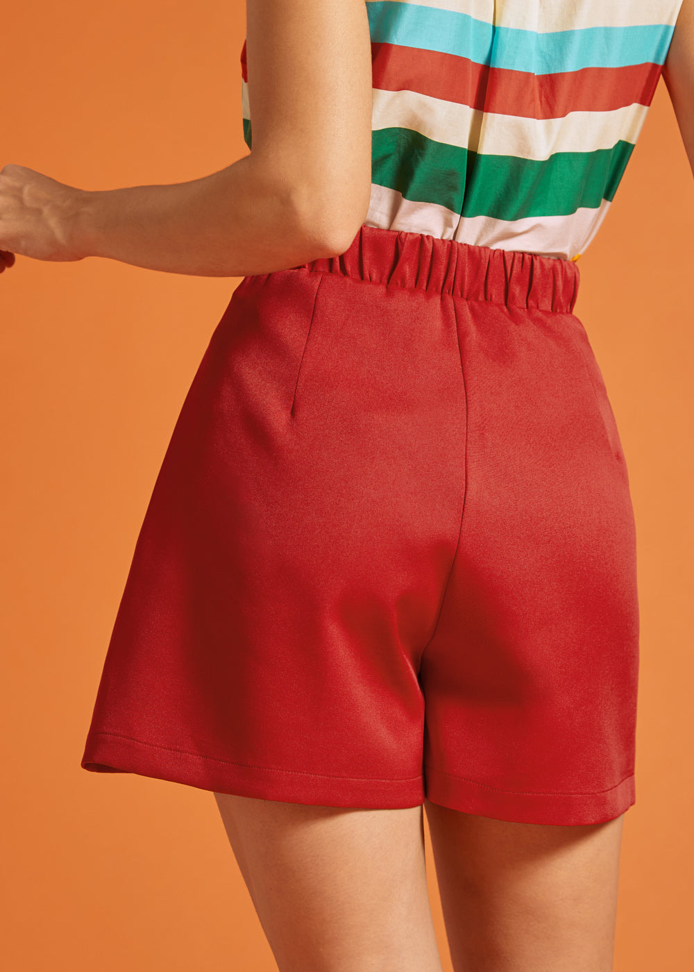 Roll With It Pleated Short Skort